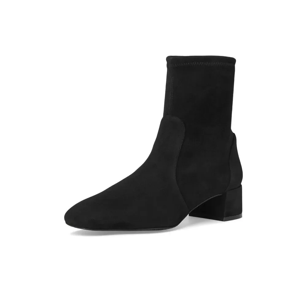 STUART WEITZMAN WOMEN'S MAEVE BOOTIE, BLACK, 9.5, MEDIUM